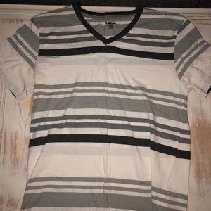 Striped V-neck